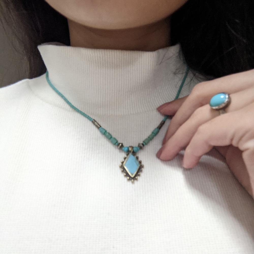 Elegant Pashtun turquoise necklace